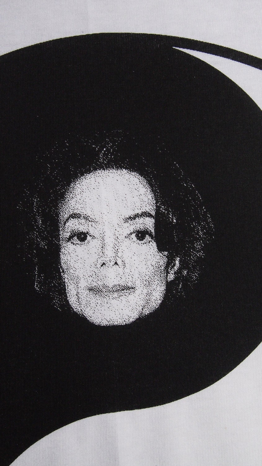 Michael Jackson Yin Yang shirt American Apparel white