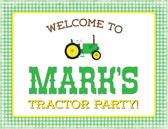 DIY Tractor party printables -----NO INVITATION----- Il_570xn