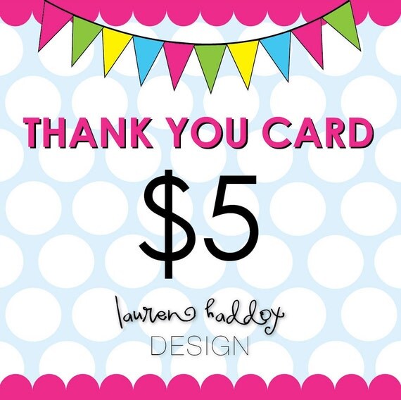 DIY, Thank You Card, A LA CARTE Il_570xn