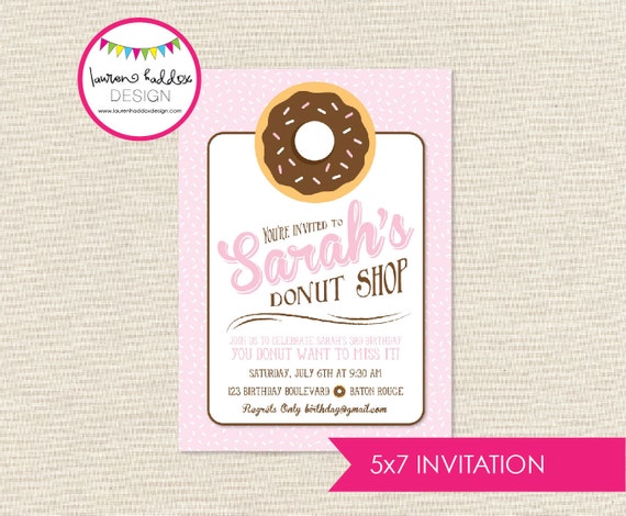 DIY, Donut Birthday Party INVITATION ONLY Il_570xn