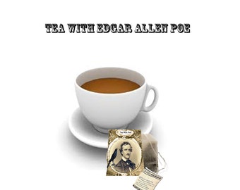 Edgar Allen Poe Printable Tea bag covers perfect for Halloween with Raven and tell tale Heart