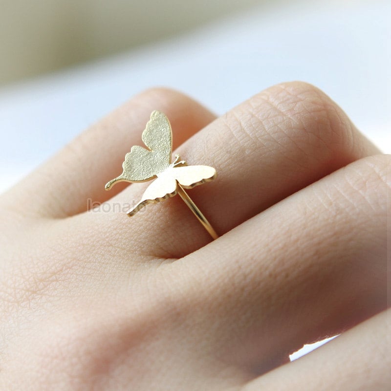 Pictures of butterfly rings for women gold