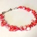 Chunky Statement Necklace Coral Pink Pearl Beaded Wire Crochet Wedding Bridal Prom Quinceanera - Peachy Keen