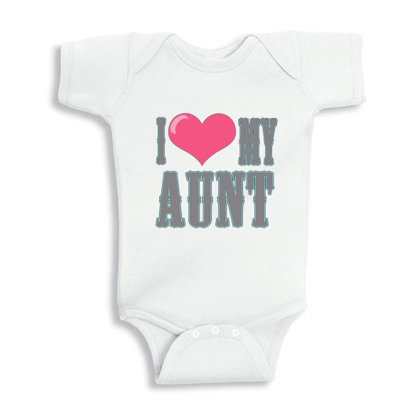 I love My Aunt - personalized baby onesie