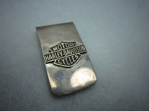 Vintage Sterling 925 Harley Davidson Money Clip