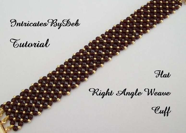 Download Tutorial Beaded Right Angle Weave Flat Cuff by IntricatesByDeb