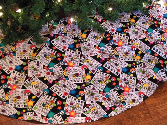 bingo christmas tree skirt bingo holiday by kaysgeneralstore bingo christmas tree skirt bingo holiday by kaysgeneralstore