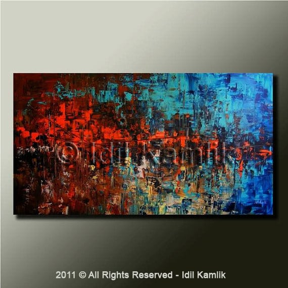 Original Modern ABSTRACT PAINTING Textured by StudioSweetShadows