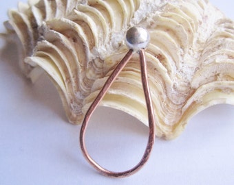 Copper Wire Ring ./. Toppy Ring ./. Mixed Metal Ring ./. Bague Cuivre ./. Stackable Ring ./. Cupper and Silver ./. Contemporary Ring