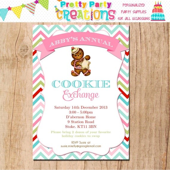 VINTAGE GINGERBREAD invitation - You Print Il_570xn