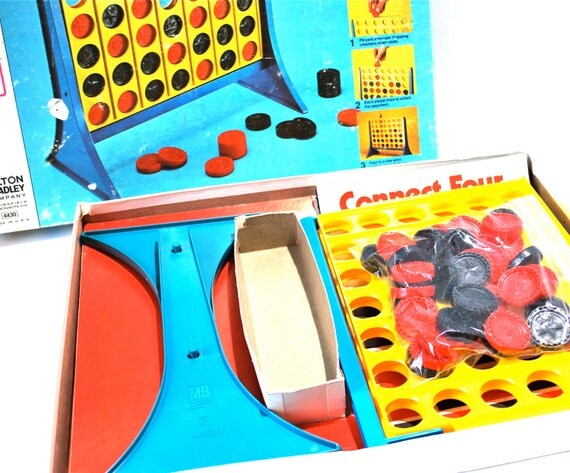 Vintage Connect Four Game By Milton Bradley