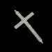 Sterling Silver Cz Cross - Double Row Pave Cross Sideways Cross, Connector Cross, 2 Hole Cross