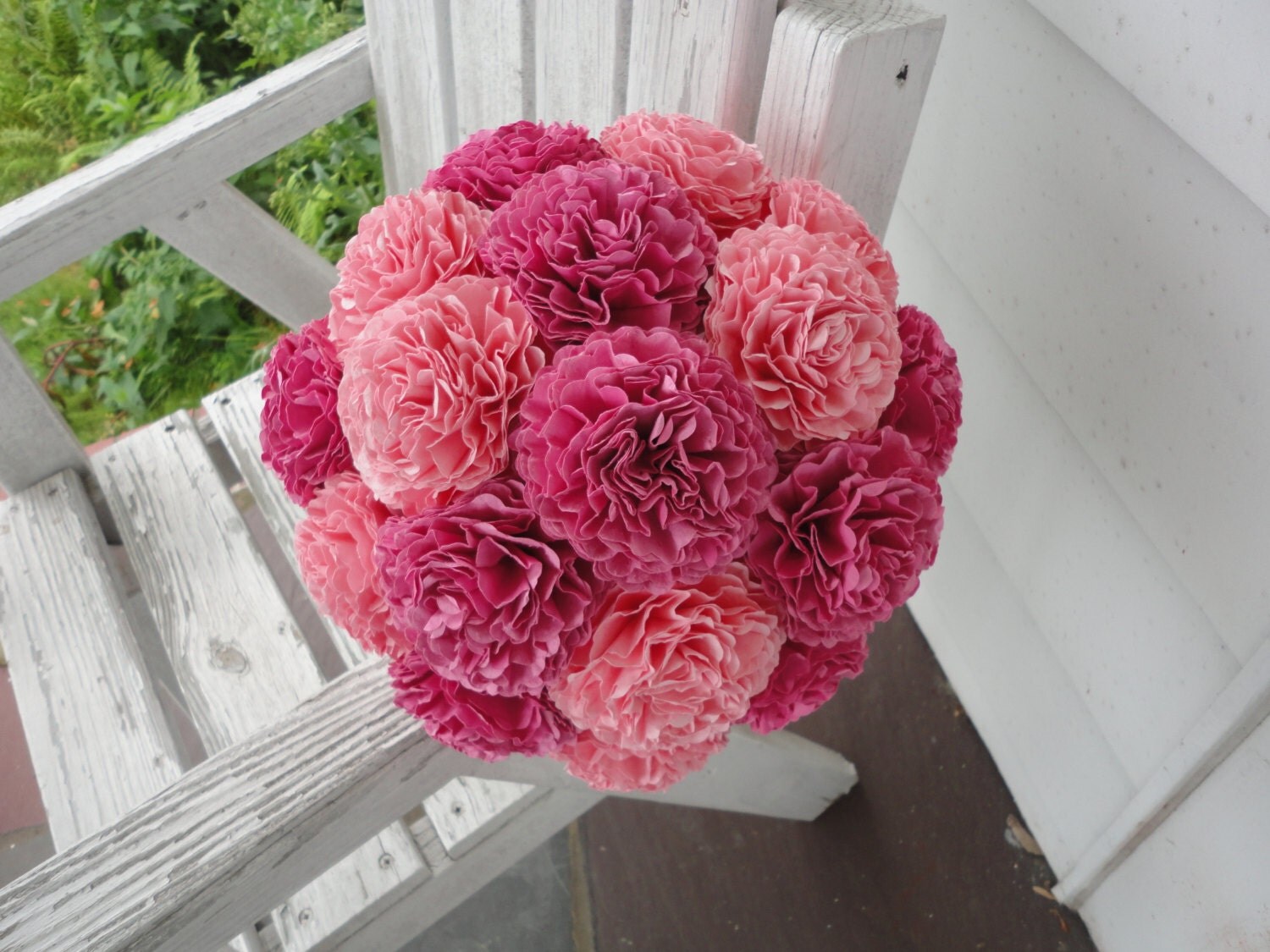 large pink paper carnations wedding bouquet large pink paper carnations wedding bouquet