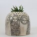 RESERVED LISTING - Pilgrims - Ceramic Pot - Black and White