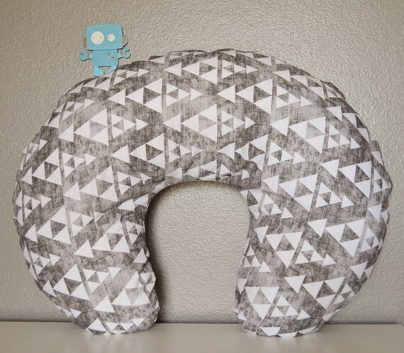 Grey Faded Triangles Nursing Pillow Cover Nursing By Modfox grey faded triangles nursing pillow cover nursing by modfox