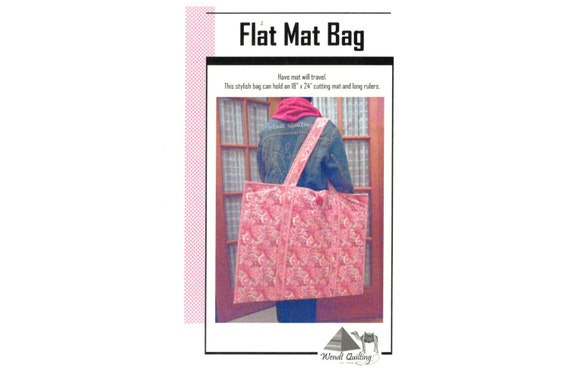 Flat Mat Bag Tote Quilt Pattern by Wendt Quilting Cutting Mat Tote ...