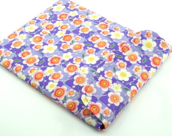 SALE Unique iPad Sleeve - Gift For Her - iPad Case - iPad Cover - Padded Tablet case Flap Closure - plum blossom purple