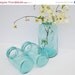 Vintage Blue Ball Perfect Mason Jars set of 3 jars Wedding Decor Table Arrangements Vases