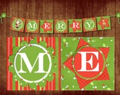 INSTANT DOWNLOAD Merry Christmas Banner digital PDF file, printable banner Il_170x135