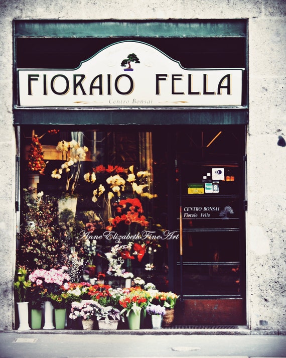 Italian Flower Shop8 x 10 Fine Art