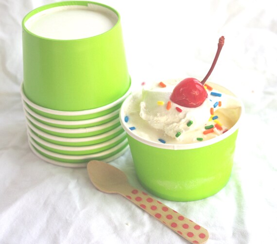 Items similar to 20LiTTLe ICe CReaM CUPS with diy printablesGReeN4oz