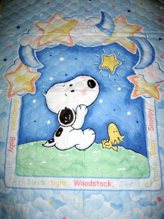 Baby Snoopy Quilted Comforter Blanket