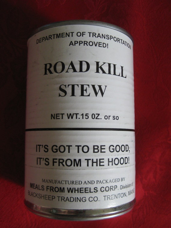 Vintage Road Kill Stew Can and Contents