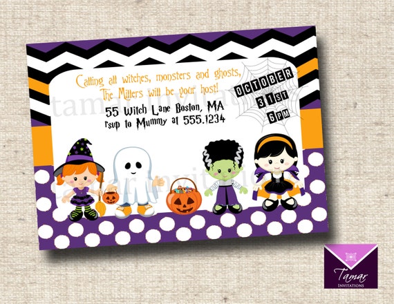 Cute Halloween Party Invitation