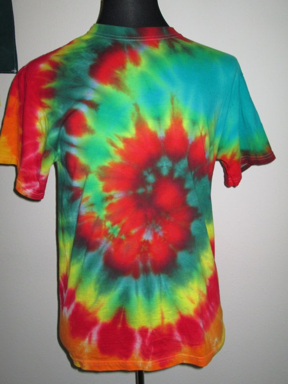 Large Tie Dye Spiral bright colors by AlbanyTieDye on Etsy