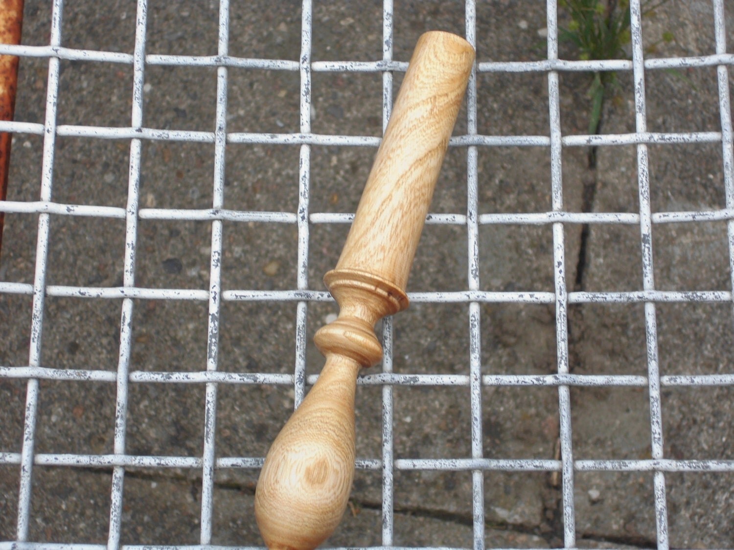 Hand turned Nostepinne Yarn Ball Winder Elm Wood Bee Wax