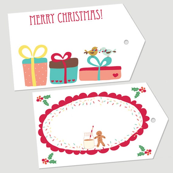 Instant Download Christmas Gift Tag Holiday Food Label