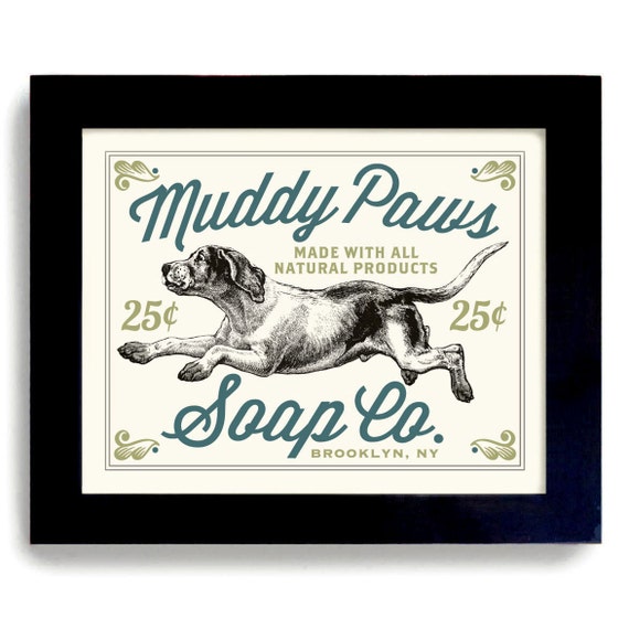 Laundry Room Decor Dog Art Sign Bathroom Wall Art Mud by DexMex