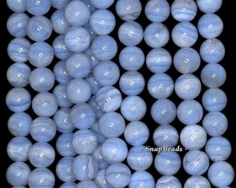 6mm Chalcedony Blue Lace Agate Gemstone A Blue Round 6mm Loose Beads 16 inch Full Strand (90147735-259)