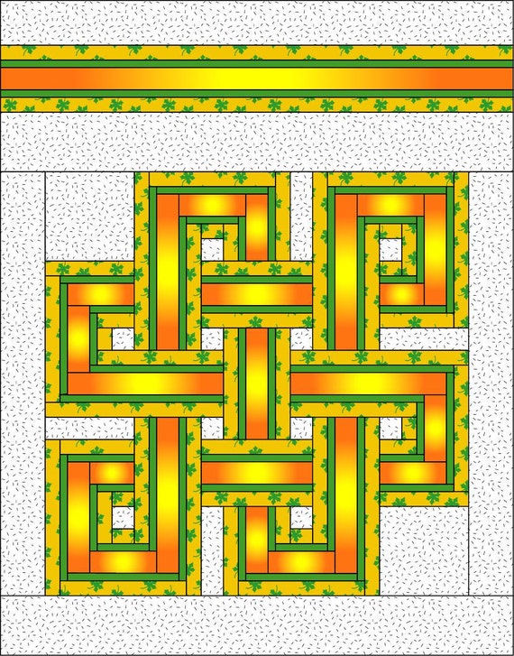 Celtic Knot Quilt Pattern Full/Queen Size Quilt Pattern