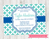 Printable Graduation Party Invitation - Graduation Themed Pixie Invite - Colors and Text Customizable Il_170x135