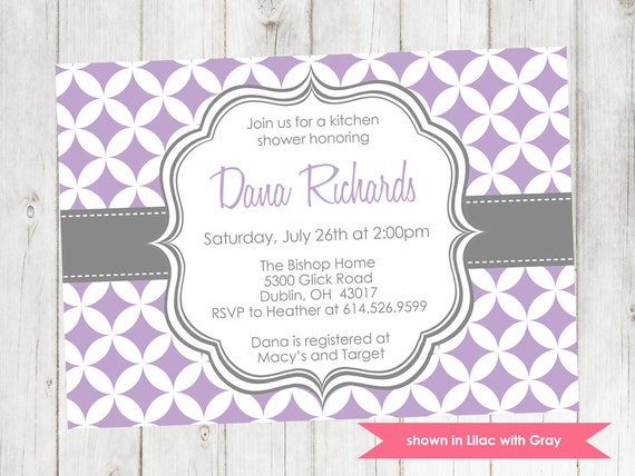 Printable Kitchen Shower Invitation - Bridal Shower Themed Pixie Invite - Colors and Text Customizable Il_570xn