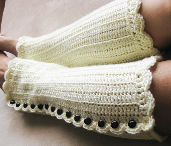 Crochet Pattern - Legwarmers - Shells and Beads