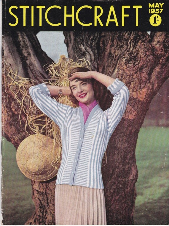 crochet summer jumper pattern Crochet Knitting Pattern Pattern, May Book Embroidery Pattern, 1957