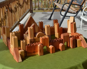 Castle Blocks, Redwood, Fortress, Heirloom Handmade