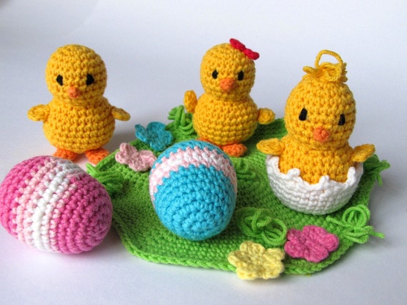 Easter Chicks / Chickens Crochet Pattern / Amigurumi
