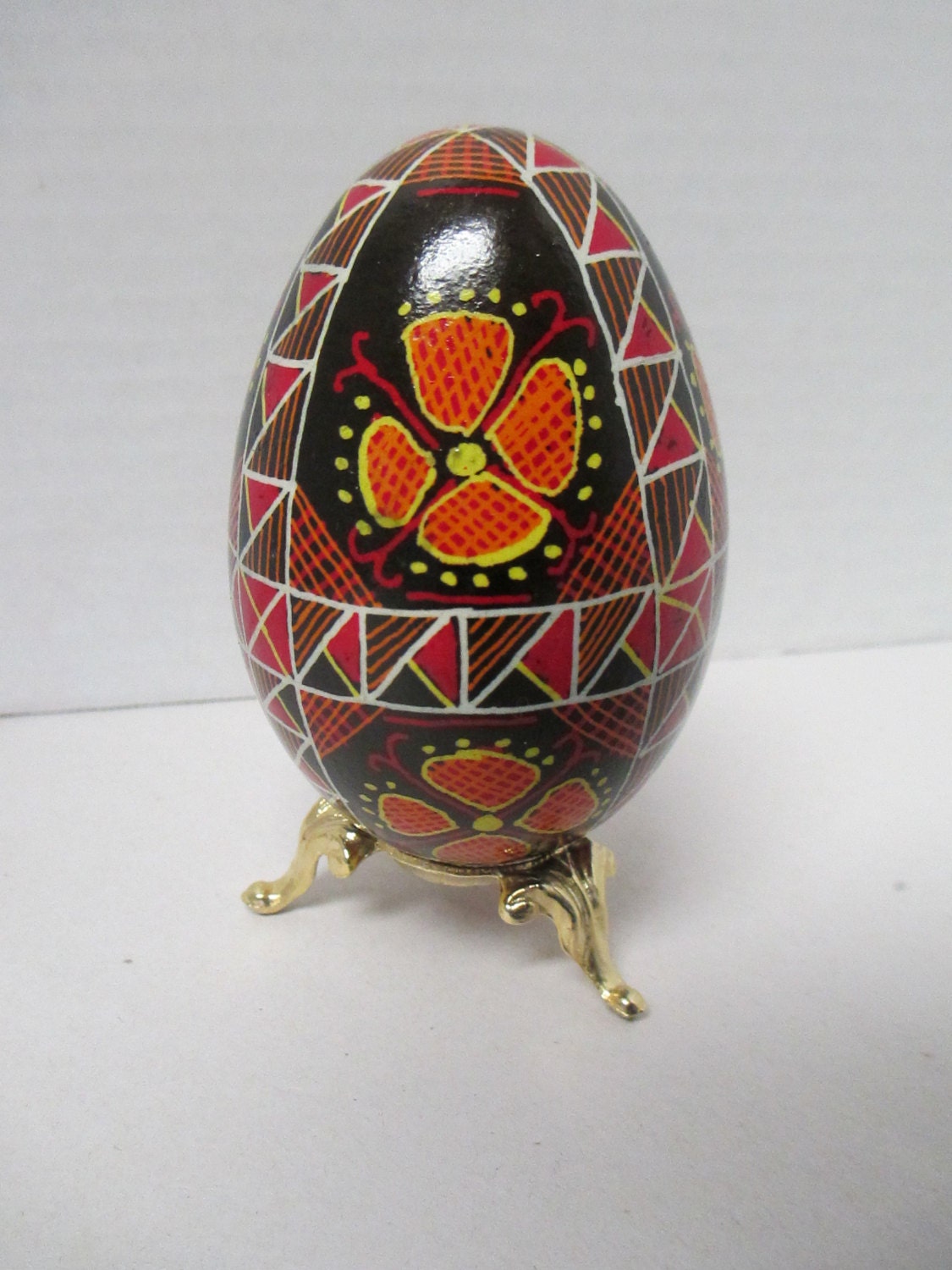 Ukrainian egg art pysanky goose egg Ukrainian Easter Egg 9 1/2 inch egg