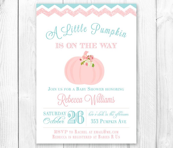 Pumpkin Baby Shower Invitations 7