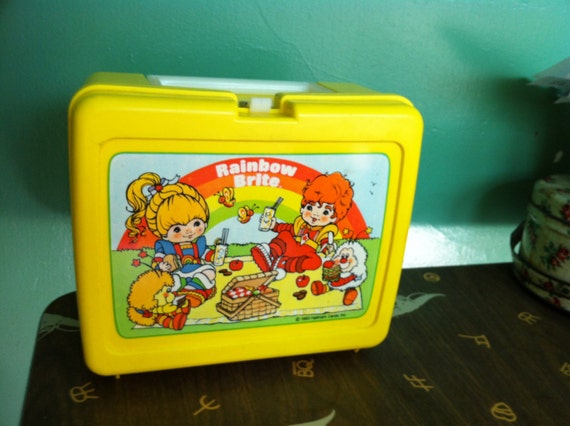 Vintage 1980's Rainbow Brite lunch box by TheFop on Etsy