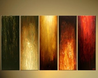 Large Contemporary Abstract Painting 60" x 36" Modern Colorful Acrylic Painting on Canvas by Osnat - MADE-TO-ORDER
