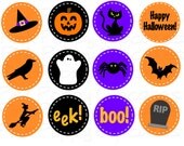 DIY Printable Halloween Cupcake Toppers / Party Circles Il_170x135