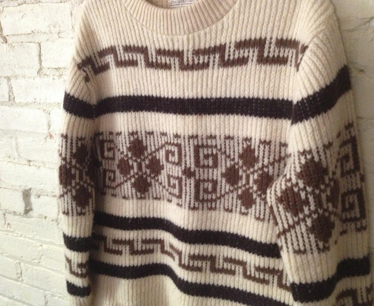 Vintage Pendleton Cowichan Sweater Big Lebowski Mens L