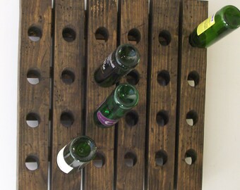Wine Rack Riddling Rack Distressed Wood Antique Style