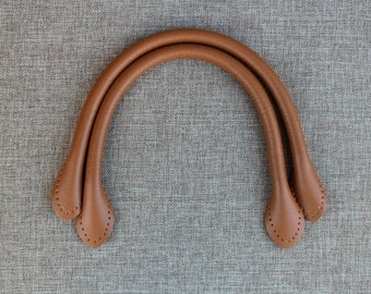 Tan Color Leather Bag Handles Purse Making, 1 pair