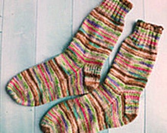 Knit socks, Easy Basic Sock Pattern in 8 sizes by Double Diamond Knits permission to sell finished socks