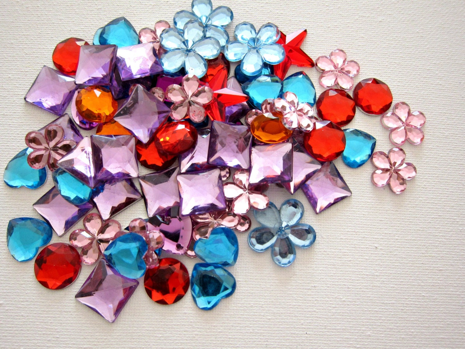78pcs Rhinestones Beads Assorted colors & Sizes by PinkMeStudio